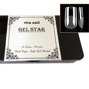 VIVO 500pcs Square MATTE Medium Full Cover Gel Artificial False Fake Nails Tips